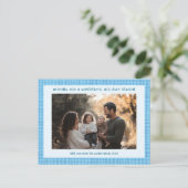 Cartes Pour Fêtes Annuelles Chic En vichy Hanoukka Noël Custom 3 Photo (Debout devant)