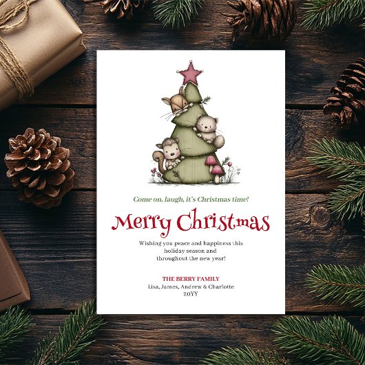 Cartes Pour Fêtes Annuelles Chic funny Christmas tree greeting card
