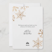 Cartes Pour Fêtes Annuelles Chic Glitter Gold Script Non Photo Christmas Tree (Dos)