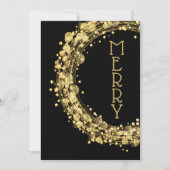 Cartes Pour Fêtes Annuelles Chic Gold Stars Wreath Christmas Business (Devant)