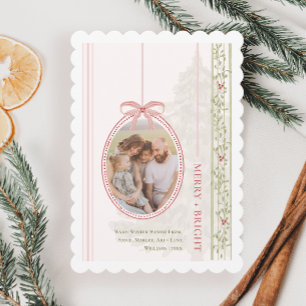 Cartes Pour Fêtes Annuelles Chic grand-millénaire Coquette Noël Deux photos