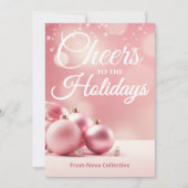 Cartes Pour Fêtes Annuelles Chic Holiday Card | Custom Business Message (Devant)