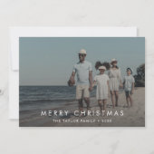 Cartes Pour Fêtes Annuelles Chic Joyeux Noël noir superposition photo (Devant)