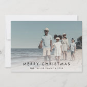 Cartes Pour Fêtes Annuelles Chic Joyeux Noël Photo (Devant)