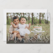 Cartes Pour Fêtes Annuelles Chic Joyeux script de Noël Photo (Devant)