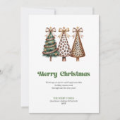 Cartes Pour Fêtes Annuelles Chic leopard print Christmas tree greeting card (Devant)