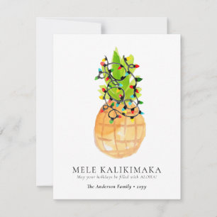 Cartes Pour Fêtes Annuelles Chic Mele Kalikimaka Ananas Noël hawaïen