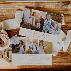 Cartes Pour Fêtes Annuelles Chic moderne Gold Photo Collage Nouvelles du Nou