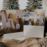Cartes Pour Fêtes Annuelles Chic moderne | La famille d'or année photo examen<br><div class="desc">Cette année de photo de famille en or chic moderne en revue carte de vacances est le parfait accueil de vacances élégant. Ce design boho simple présente une calligraphie sophistiquée classique en or et crème vintages. Personnalisez l'avant de la carte avec une photo, votre nom de famille et l'année. Ajoutez...</div>