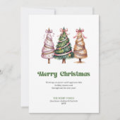 Cartes Pour Fêtes Annuelles Chic Neutral Leopard Pattern Christmas Tree Card (Devant)