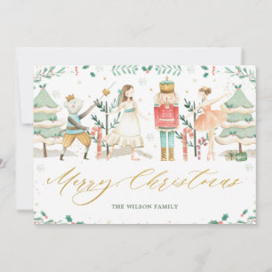 Cartes Pour Fêtes Annuelles Chic Nutcracker Ballet Joyeux Noël