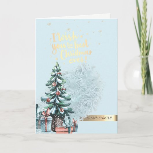 Cartes Pour Fêtes Annuelles Chic Pine Tree Holiday (Devant)
