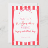 Cartes Pour Fêtes Annuelles Chic Pink Frame Fa Bow lous Valentines (Devant)