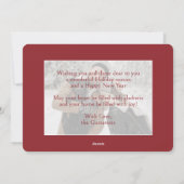 Cartes Pour Fêtes Annuelles Chic Trendy Simple Traditional Red Border (Dos)