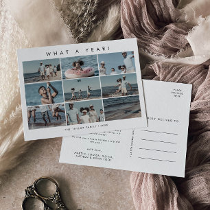 Cartes Pour Fêtes Annuelles Chic What A Year 10 Photo Collage Noël