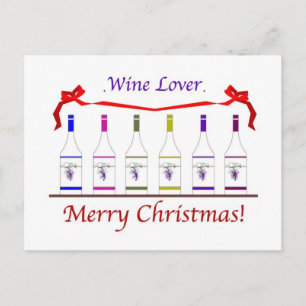 CARTES POUR FÊTES ANNUELLES CHIC WINE-AMATEURS DE NOËL