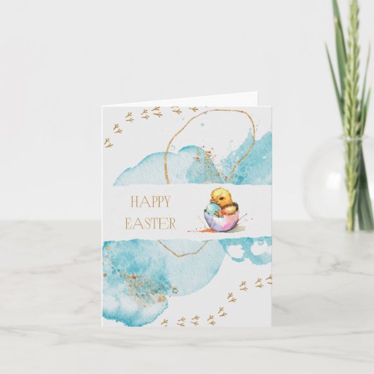 Cartes Pour Fêtes Annuelles Chick de Pâques (Devant)