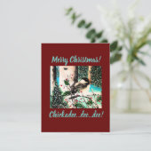 Cartes Pour Fêtes Annuelles Chickadee Christmas Chatter (Debout devant)