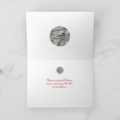 Cartes Pour Fêtes Annuelles Chickadee noir de Noël en neige (Intérieur)