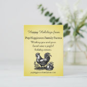Cartes Pour Fêtes Annuelles Chicken Farm (Debout devant)