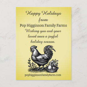 Cartes Pour Fêtes Annuelles Chicken Farm