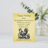 Cartes Pour Fêtes Annuelles Chicken Farm (Debout devant)