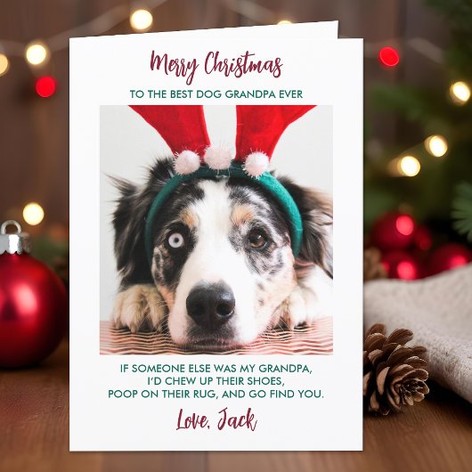 Cartes Pour Fêtes Annuelles Chien amusant Noël Grand-chien Personnalisé Animau