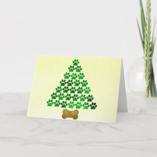 Cartes Pour Fêtes Annuelles Chien / Arbre de Noël de chat (Devant)