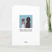 Cartes Pour Fêtes Annuelles Chien avec le gui (Dos)