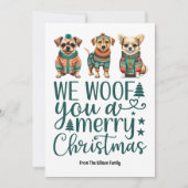 Cartes Pour Fêtes Annuelles Chien avec pull | Nous t'avons fait un joyeux Noël (Devant)