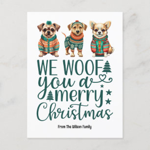 Cartes Pour Fêtes Annuelles Chien avec pull Nous t'avons fait un joyeux Noël
