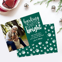 CHIEN BARRE ESPRIT BRIGHT PAWS VERT NOËL