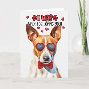 Cartes Pour Fêtes Annuelles Chien Basenji fait pour vous aimer Valentine