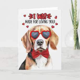 Cartes Pour Fêtes Annuelles Chien beagle fait pour vous aimer Valentine