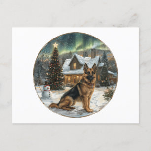 Cartes Pour Fêtes Annuelles Chien berger allemand de Noël