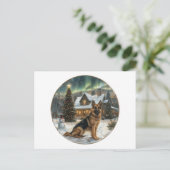 Cartes Pour Fêtes Annuelles Chien berger allemand de Noël (Debout devant)