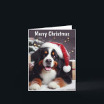 Cartes Pour Fêtes Annuelles Chien bernois perso Santa Hat Joyeux Noël<br><div class="desc">Envoyez des salutations de vacances chaleureuses et personnalisées avec notre 'Chien bernois personnalisé avec Santa Hat Joyeux Noël Carte.' Doté d'un adorable chien bernois portant un chapeau de Père Noël, cette carte est personnalisable avec votre propre message et nom. C'est la façon idéale de répandre l'acclamation de vacances en famille...</div>