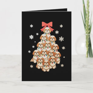 Cartes Pour Fêtes Annuelles Chien Cavachon Arbre de Noël Xmas Fêtes de fin d'a
