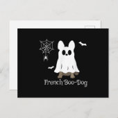 Cartes Pour Fêtes Annuelles Chien-chien français Halloween Chien-chien-chien-c (Devant / Derrière)
