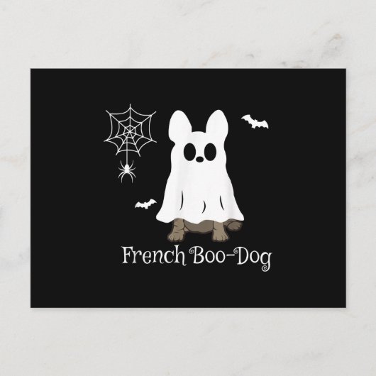 Cartes Pour Fêtes Annuelles Chien-chien français Halloween Chien-chien-chien-c (Devant)