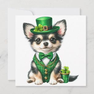 Cartes Pour Fêtes Annuelles Chien Chihuahua de la Saint-Patrick