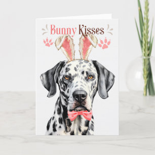 Cartes Pour Fêtes Annuelles Chien dalmate à Bunny Oreilles pour Pâques
