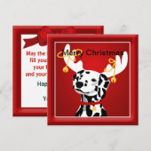 Cartes Pour Fêtes Annuelles Chien dalmate voeux de Noël (Devant / Derrière)