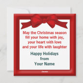 Cartes Pour Fêtes Annuelles Chien dalmate voeux de Noël (Dos)