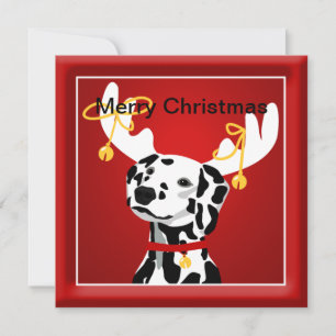Cartes Pour Fêtes Annuelles Chien dalmate voeux de Noël