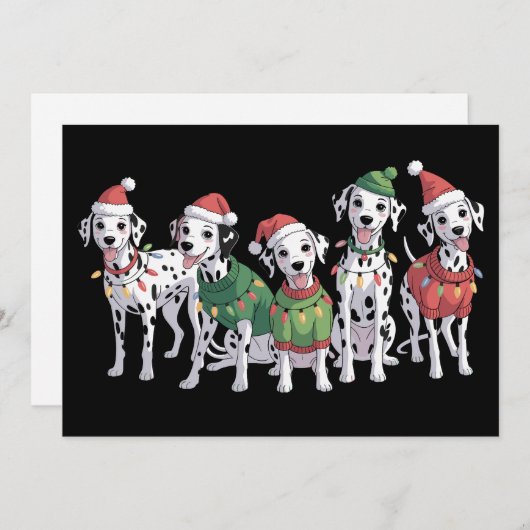 Cartes Pour Fêtes Annuelles Chien Dalmatien Noël Amant Noël Maman Chien Maman (Devant / Derrière)