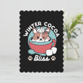 Cartes Pour Fêtes Annuelles Chien dans une tasse festive pour les vibrations d (Debout devant)