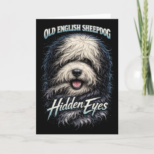 Cartes Pour Fêtes Annuelles Chien de berger anglais ancien