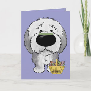 Cartes Pour Fêtes Annuelles Chien de berger - chasse à os de Pâques, n'importe