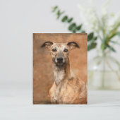 Cartes Pour Fêtes Annuelles Chien de Brindle Whippet (Debout devant)
